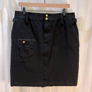 Lauren Ralph Lauren Black Cotton Blend Career Pencil Skirt Size 12